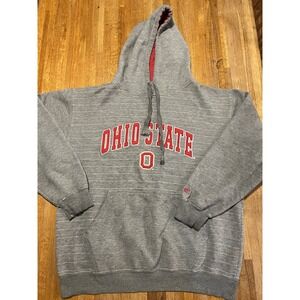 Colosseum Athletics Adult XL Gray Red Ohio State Buckeyes Hoodie Sweatshirt‎